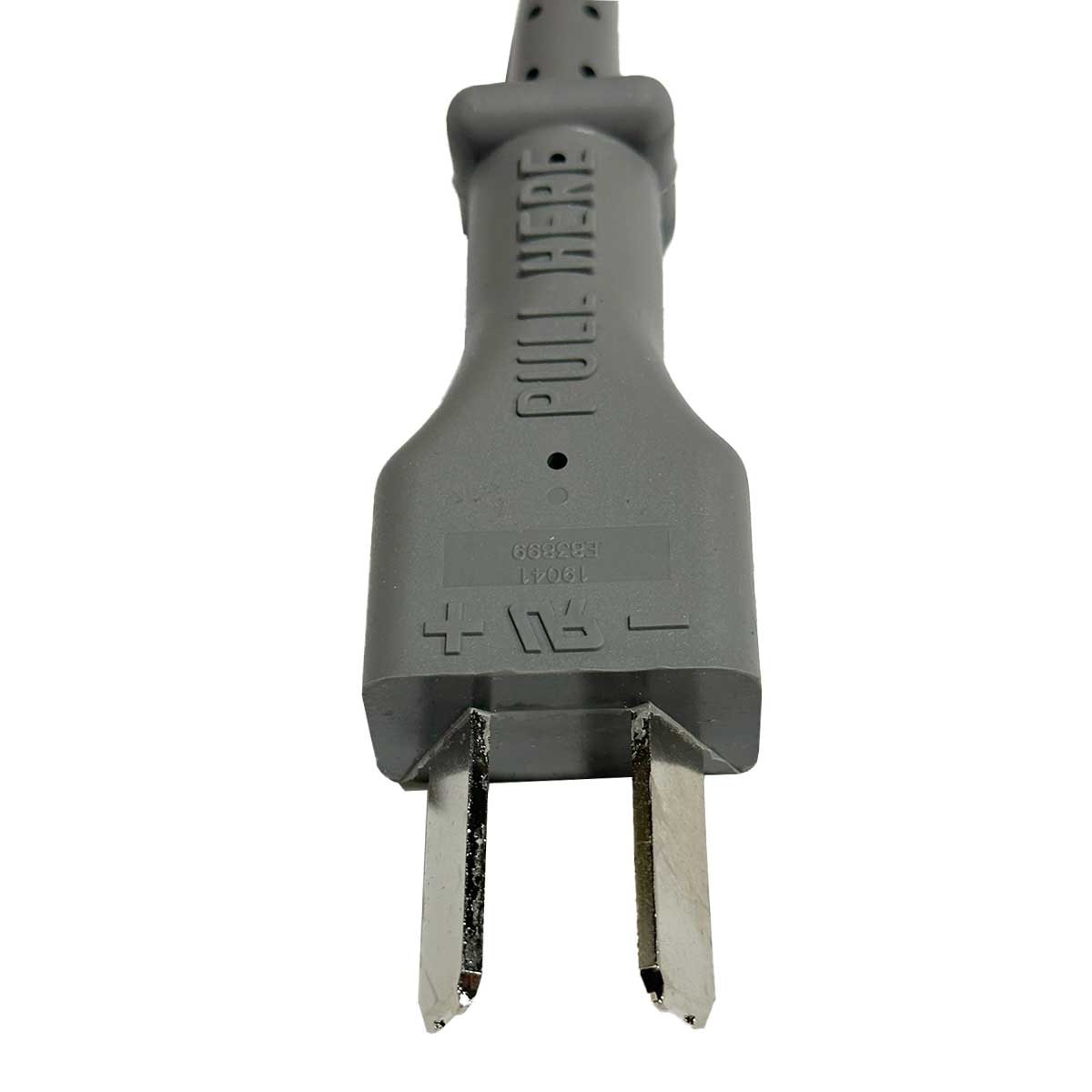 Summit Series II DC cordset for 650W/1050W chargers with Lester gray 2-blade plug.